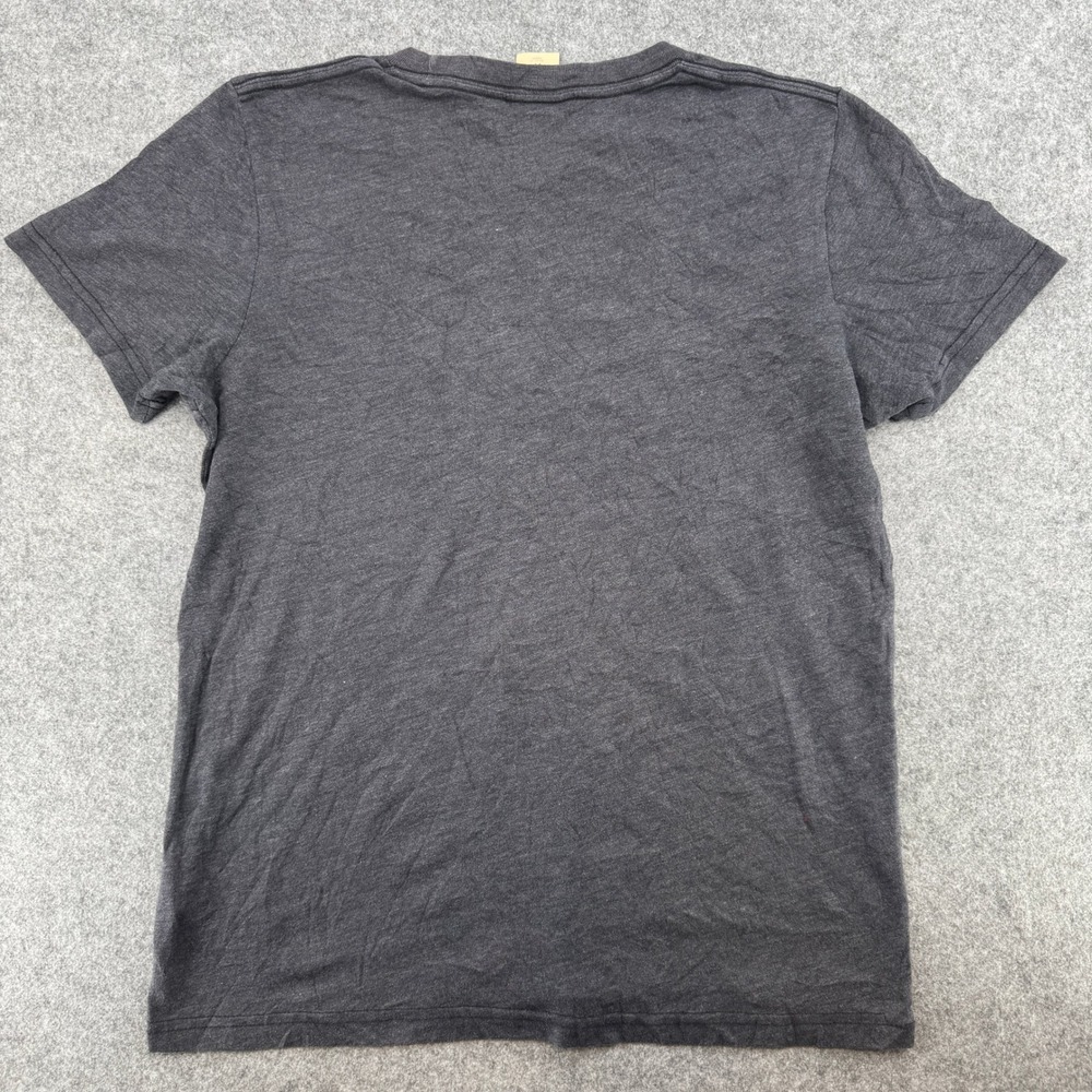 Hollister T-Shirt Mens M 1922 Applique Logo Charcoal Gray Heathered EUC - Picture 3 of 7